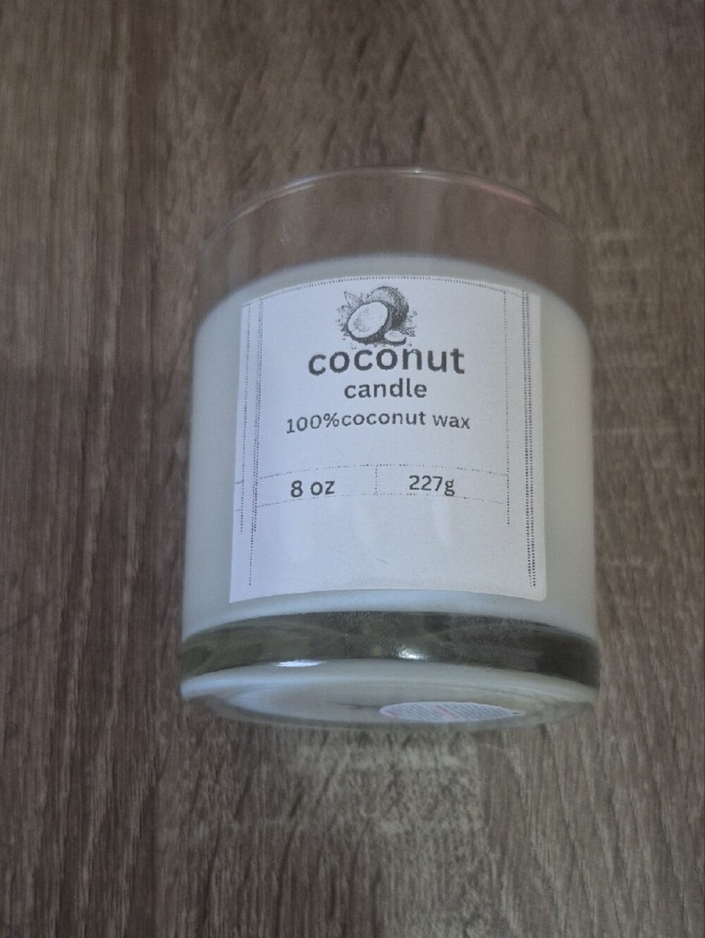 Coconut Candle - White Coconut Wax Candle with Wooden Wick $15 Each Jar - Picture 2 of 7